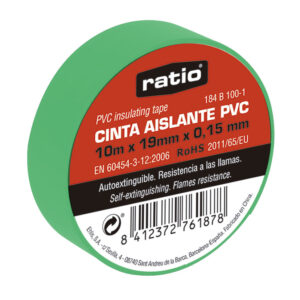 Cinta Aislante Verde 19 Mm X 20 Mt