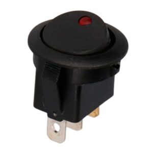 Interruptor Balancin Empotrable 6.5 A Con Luz Piloto Negro