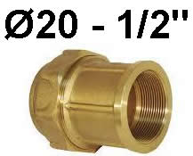 Enlace Rosca Hembra 20-1/2 Laton Fitting ÇÇ