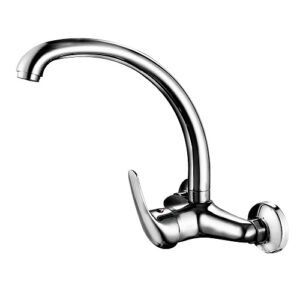 Monomando Fregadero Pared Caño Tubo Alto 11 Cm Pacific