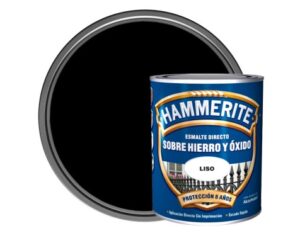 Hammerite Esmalte Metalico Liso Brillante Negro 750 ml