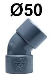 Codo Pvc H-h 50 45º