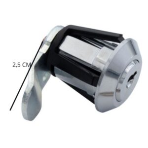 Cerradura Buzon Interior Clip Cromada Lengueta Curva 2,5 Cms